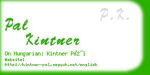 pal kintner business card